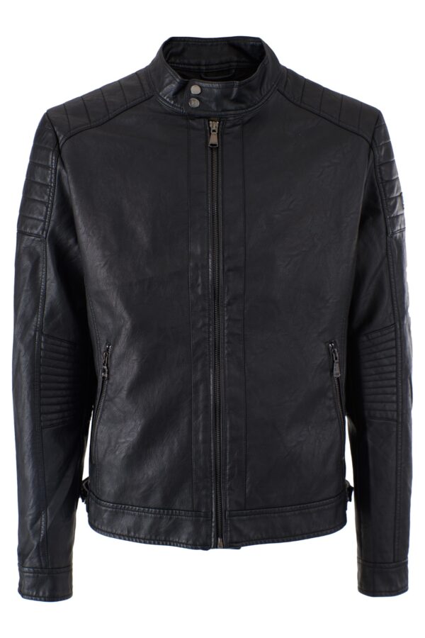 GIUBBINO UOMO IN PU, TIPO BIKER