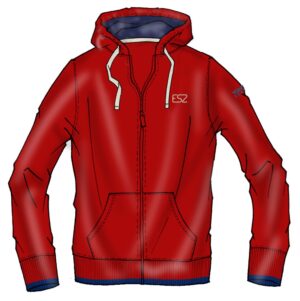 FELPA UOMO FULLZIP, CAPPUCCIO E TASCHE MARSUPIO