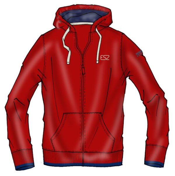 FELPA UOMO FULLZIP, CAPPUCCIO E TASCHE MARSUPIO