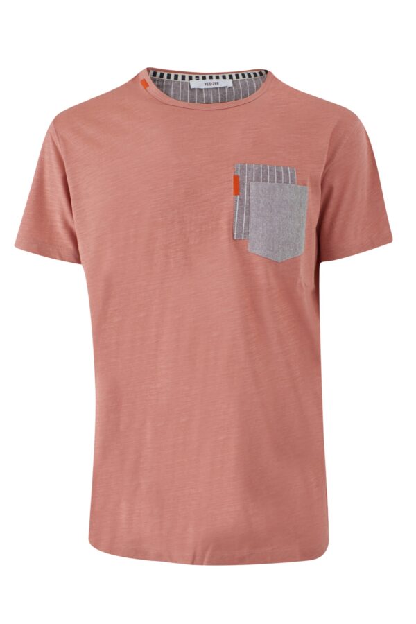 T-SHIRT UOMO GIROCOLLO, M/C, TASCA APPLICATA