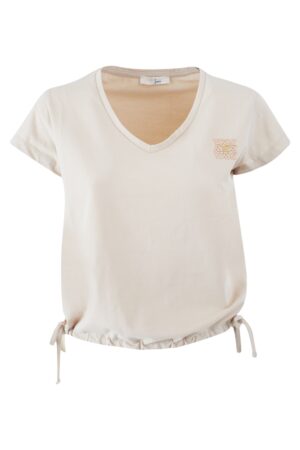T-SHIRT DONNA SCOLLO A V, COULISSE AL FONDO