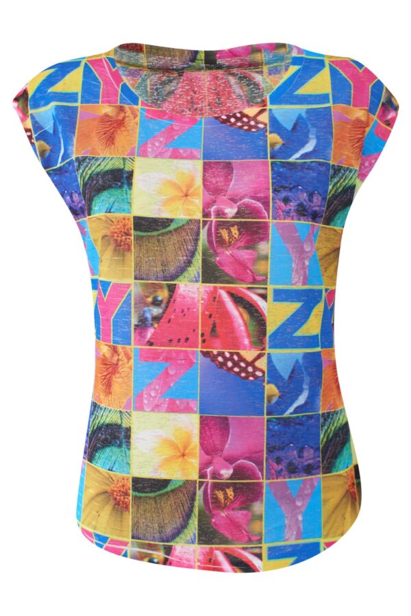 T-SHIRT DONNA SMANICATA, STAMPA SUBLIMATICA