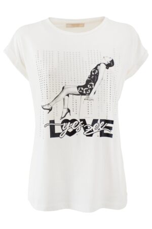T-SHIRT DONNA MANICA A KIMONO CON RISVOLTINO