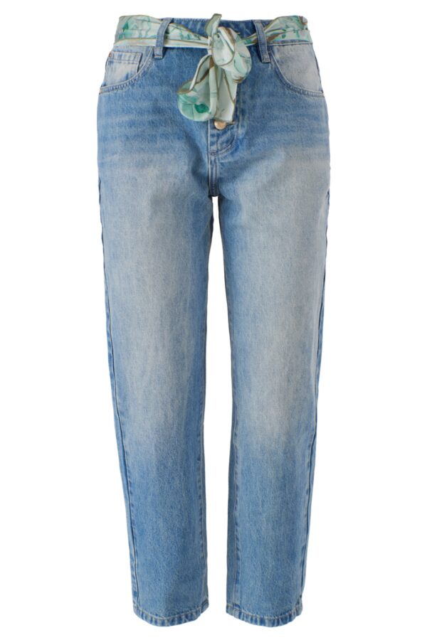 JEANS DONNA 5 TASCHE, PATTA CON BOTTONI
