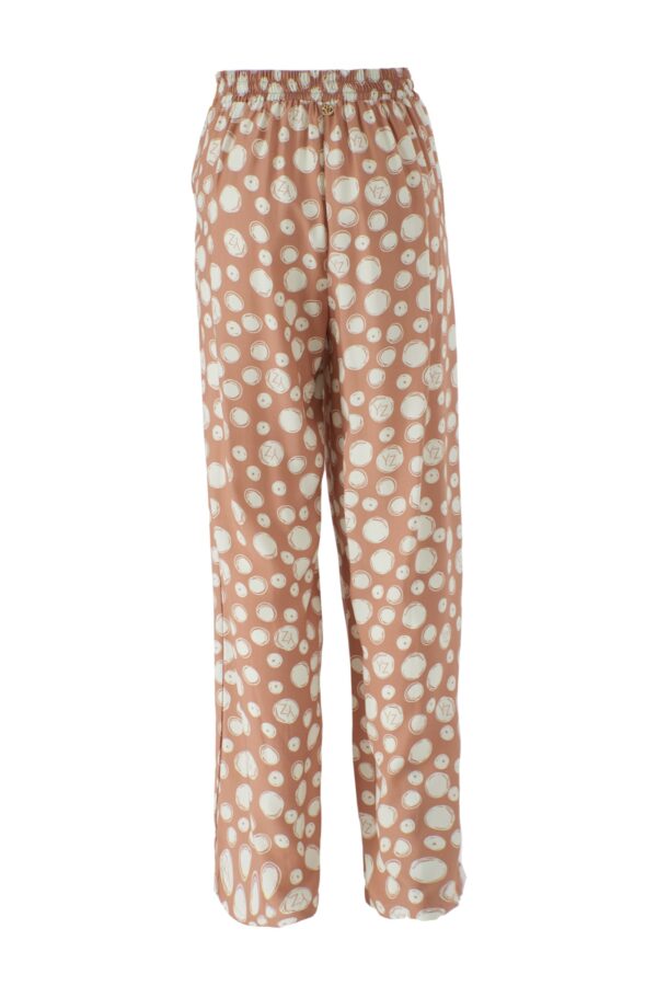 PANTALONE DONNA CON PIEGHE IN VISCOSA STAMPATA - immagine 2