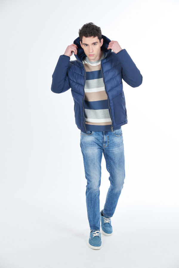 GIUBBINO UOMO TRAPUNTATO CON CAPPUCCIO - immagine 3