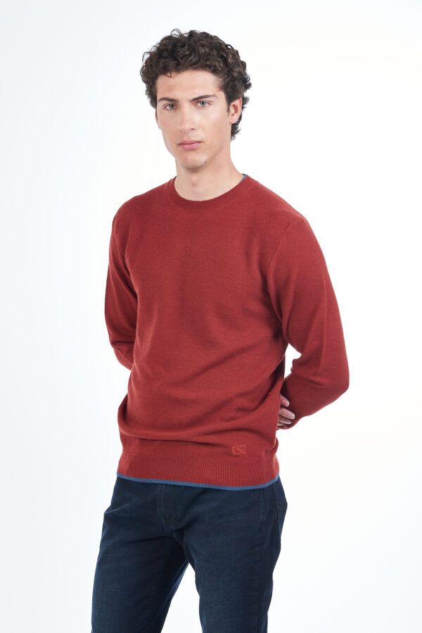 MAGLIA UOMO EFFETTO DOPPIO COLLO