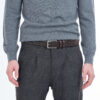 CINTURA UOMO IN PELLE ELASTICA INTRECCIATA