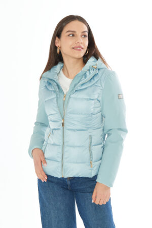 GIUBBINO DONNA TRAPUNTATO,FINTO GILET STACCABILE