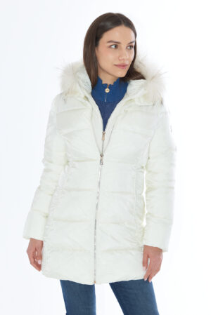 CAPPOTTO DONNA TRAPUNTATO,FINTO GILET STACCABILE