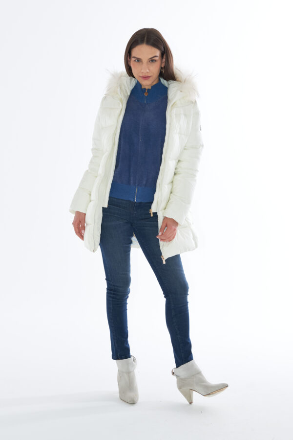 CAPPOTTO DONNA TRAPUNTATO,FINTO GILET STACCABILE - immagine 3