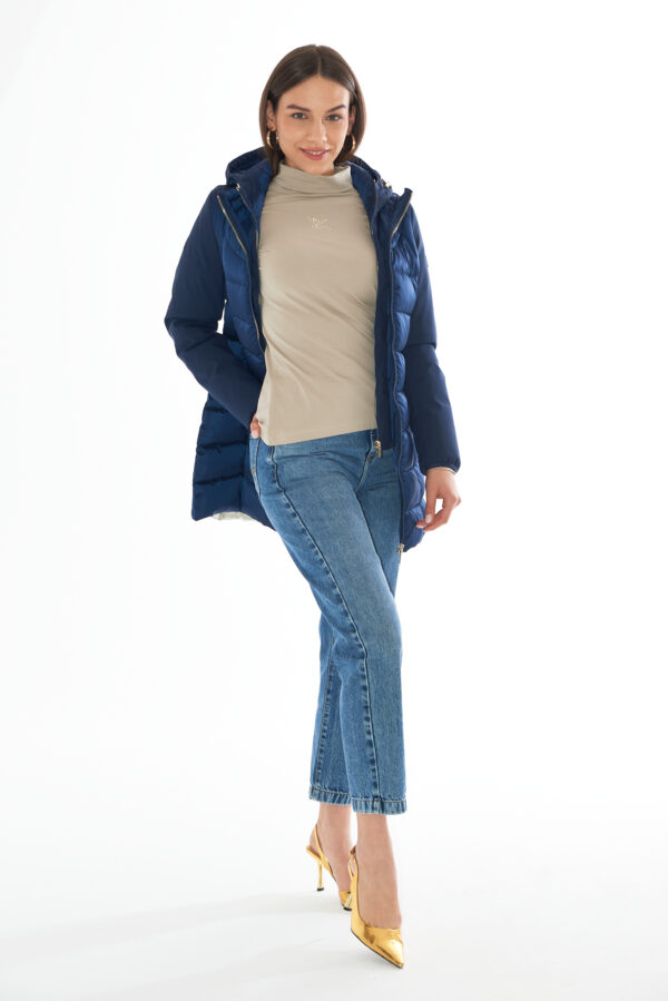 JEANS DONNA 5 TASCHE, VITA ALTA, CROPPED - immagine 4