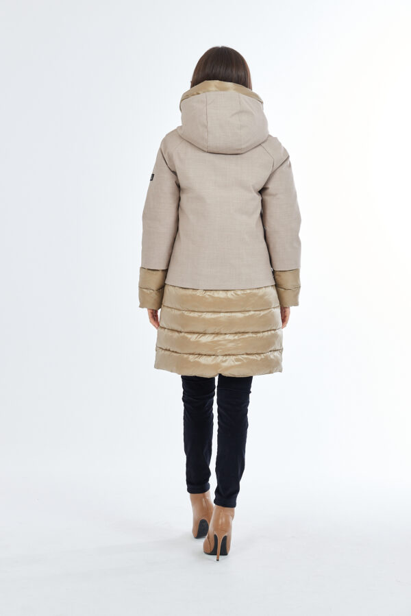 CAPPOTTO DONNA LUNGO CON INSERTI IN NYLON - immagine 4