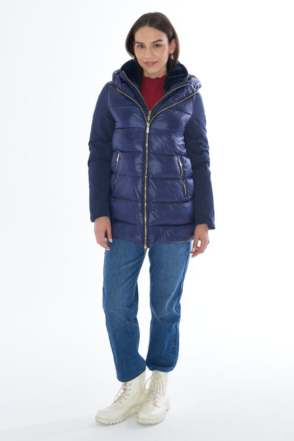 CAPPOTTO DONNA TRAPUNTATO CON CAPPUCCIO - immagine 3