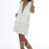 GILET DONNA LUNGO, TRAPUNTATO CON CAPPUCCIO - immagine 2
