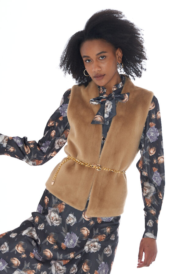 GILET DONNA TEDDY REVERSIBILE