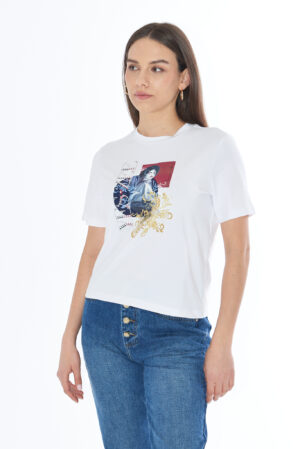 T-SHIRT DONNA GIRCOLLO, M/C