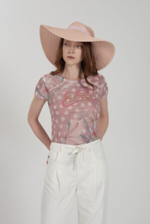 T-SHIRT DONNA A GIROCOLLO CON STAMPA SUBLIMATICA