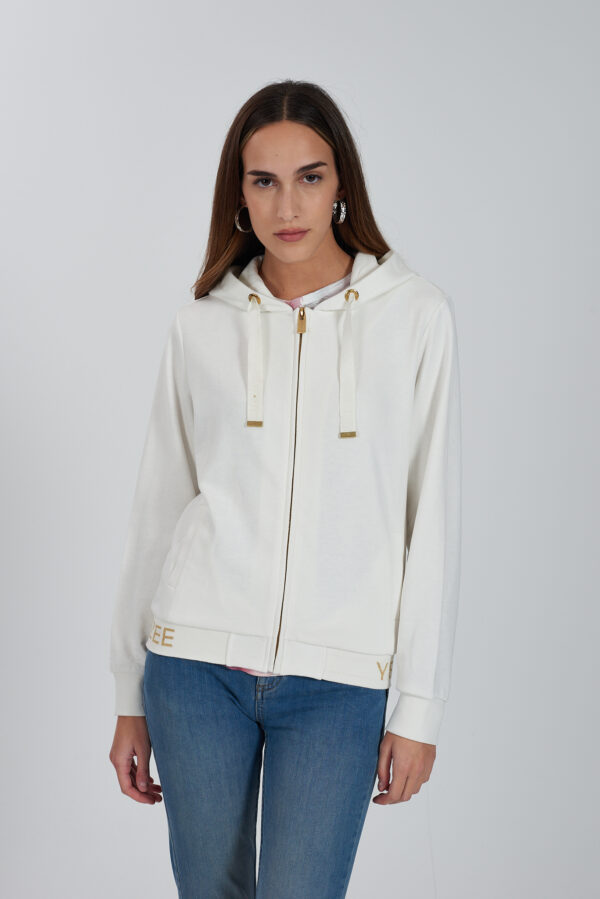 FELPA DONNA FULLZIP CON CAPPUCCIO