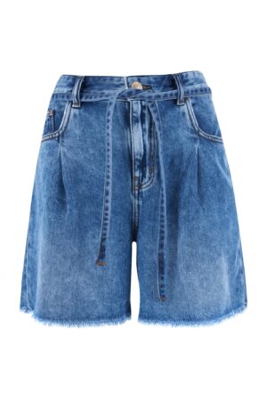 SHORTS JEANS DONNA 5 TASCHE CON PINCES