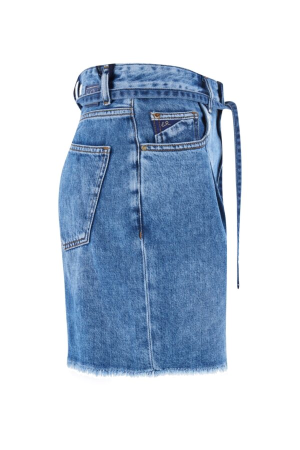 SHORTS JEANS DONNA 5 TASCHE CON PINCES - immagine 7
