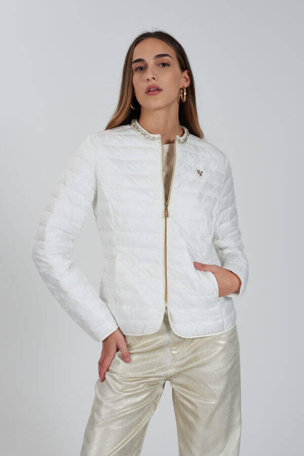 GIACCA DONNA SUPERLIGHT CON APPLICAZIONI SULLO SCOLLO