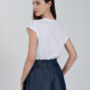 T-SHIRT DONNA MANICA KIMONO CON RISVOLTINO - immagine 2