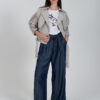 T-SHIRT DONNA MANICA KIMONO CON RISVOLTINO - immagine 3