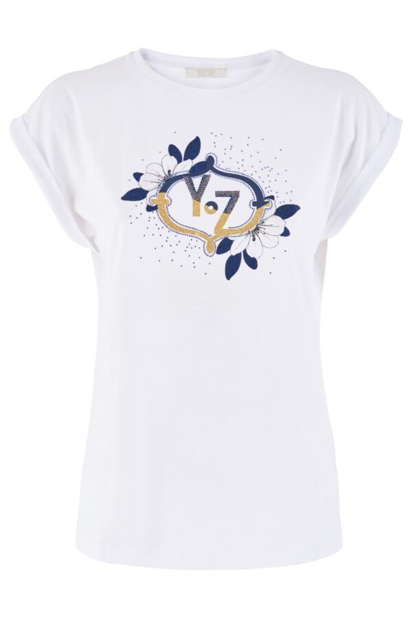 T-SHIRT DONNA MANICA KIMONO CON RISVOLTINO - immagine 4