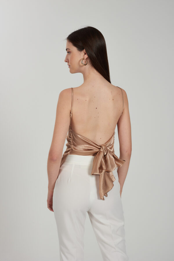 TOP DONNA SCHIENA SCOPERTA CON FIOCCO - immagine 2