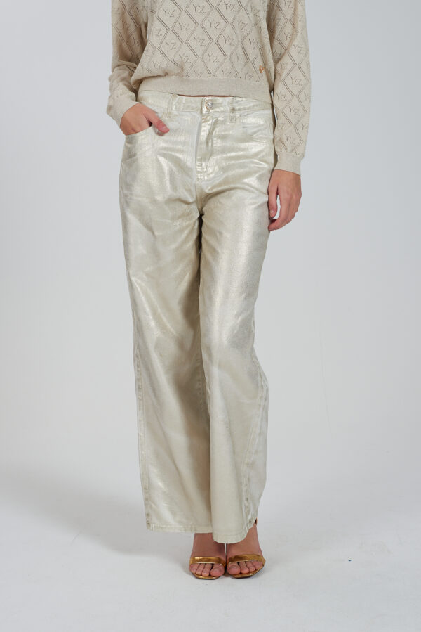 PANTALONE DONNA TIPO 5 TASCHE WIDE LEG