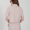 GIACCA DONNA CROP CON COLLO REVERS, MISTO LINO - immagine 2