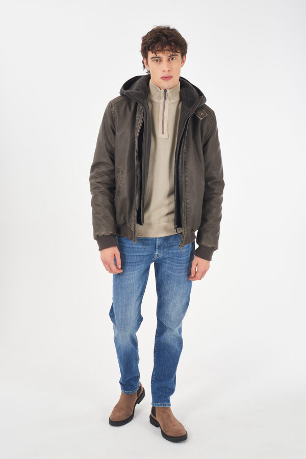 GIUBBINO UOMO TIPO BOMBER CON FINTO GILET - immagine 3