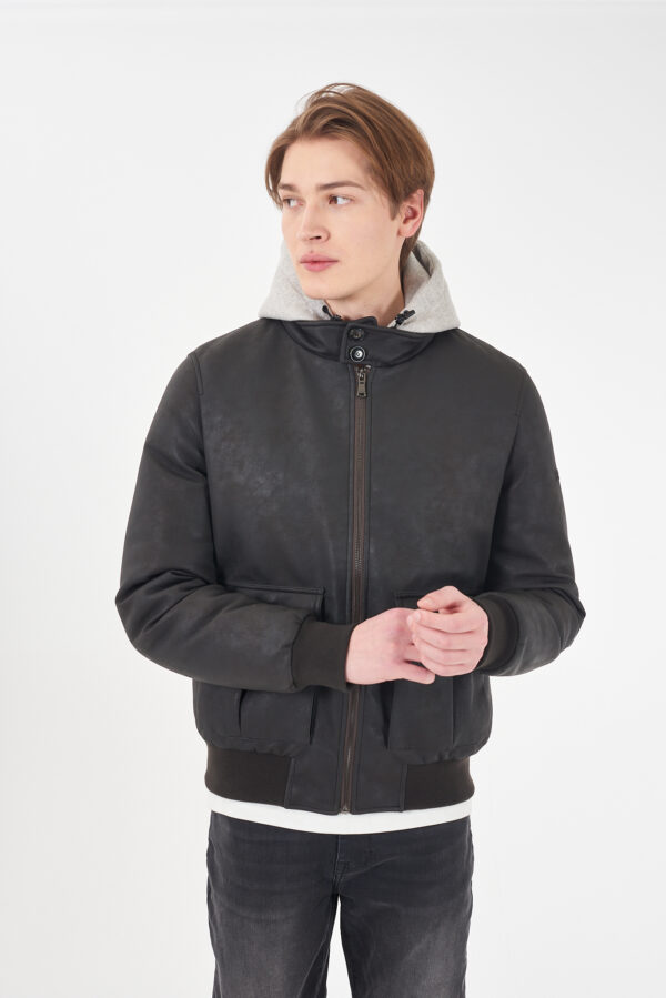 GIUBBINO UOMO TIPO BOMBER CON FINTO GILET