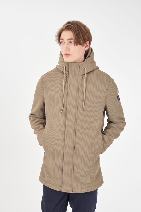 CAPPOTTO UOMO IN MAGLIA CON FINTO GILET STACCABILE