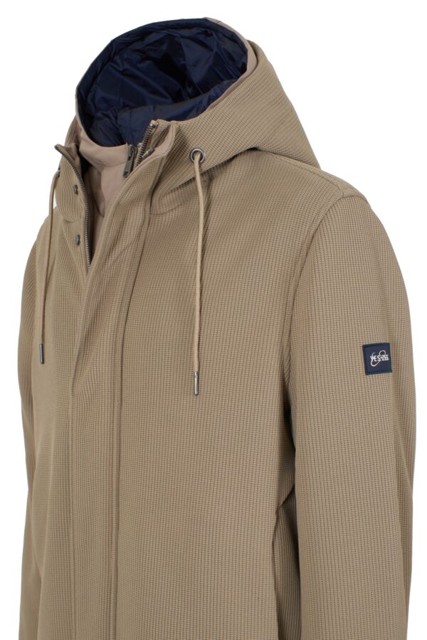 CAPPOTTO UOMO IN MAGLIA CON FINTO GILET STACCABILE - immagine 7