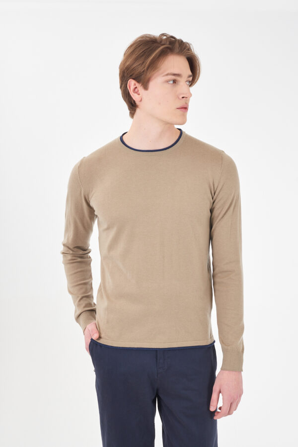 MAGLIA UOMO GIROCOLLO, TOPPE GOMITO
