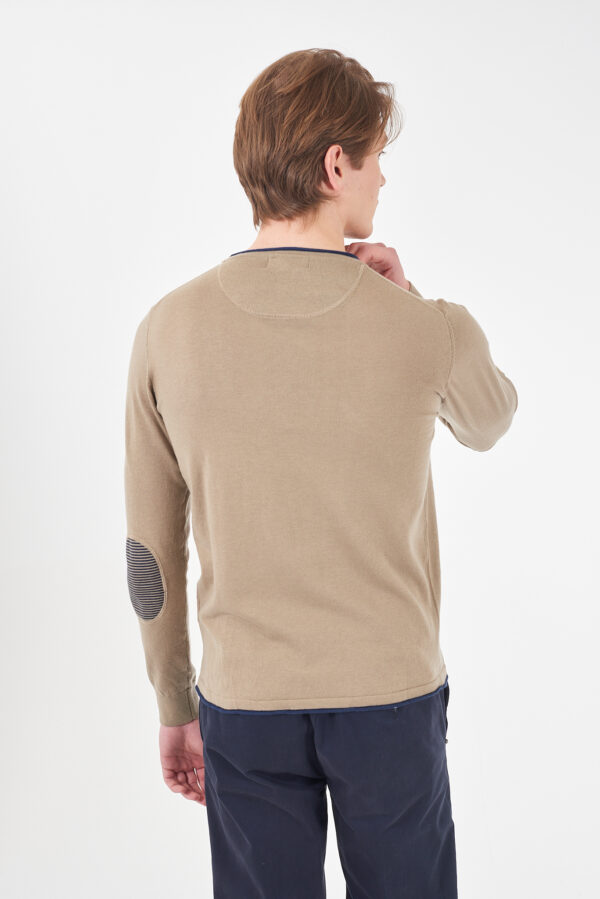 MAGLIA UOMO GIROCOLLO, TOPPE GOMITO - immagine 2