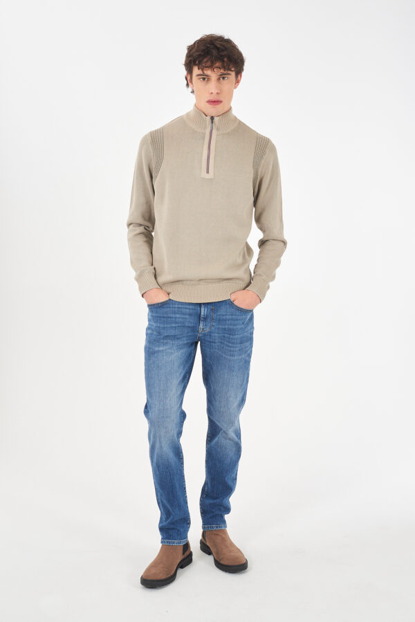 MAGLIA UOMO LUPETTO CON MEZZA ZIP - immagine 3
