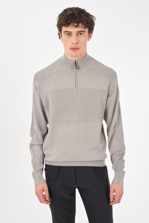 MAGLIA UOMO LUPETTO CON MEZZA ZIP