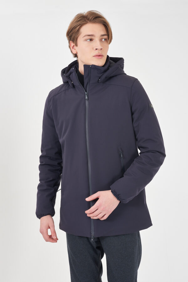 CAPPOTTO UOMO,TRAPUNTATURA INTERNA + CAPPUCCIO