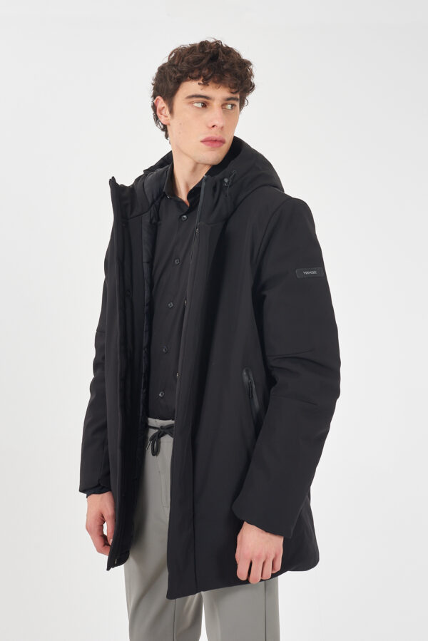 CAPPOTTO UOMO, INTERNO TRAPUNTATO CON CAPPUCCIO