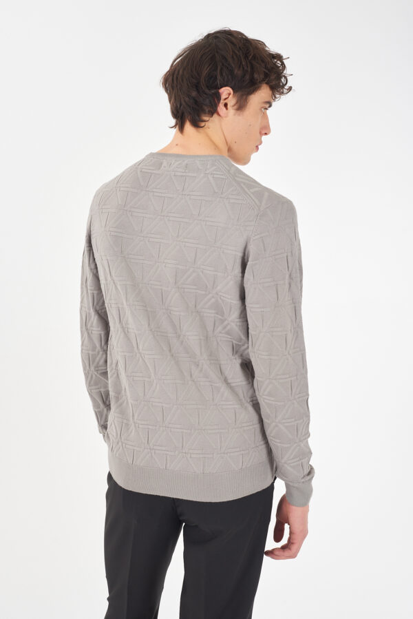 MAGLIA UOMO GIROCOLLO, LOGO JACQUARD - immagine 2