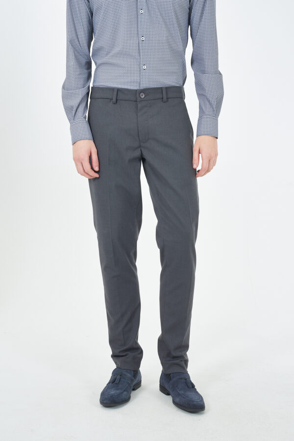 PANTALONE UOMO CHINOS SENZA PINCES E RISVOLTO