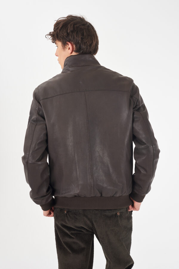 GUBBINO UOMO TIPO BOMBER IN VERA PELLE - immagine 2