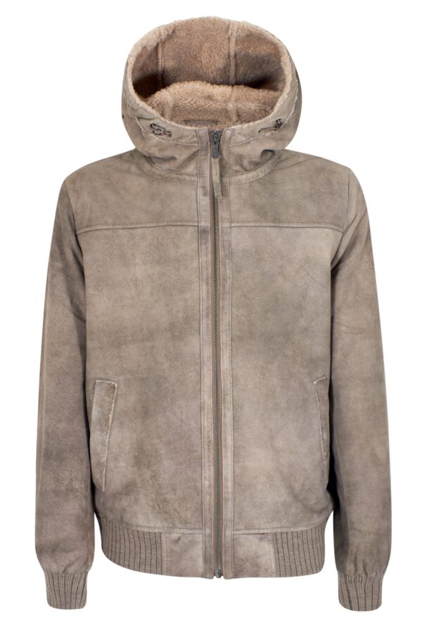 GUBBINO UOMO TIPO BOMBER,CAPPUCCIO, VERA PELLE - immagine 5