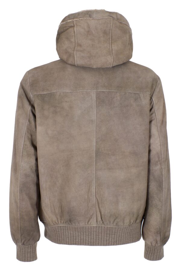 GUBBINO UOMO TIPO BOMBER,CAPPUCCIO, VERA PELLE - immagine 6