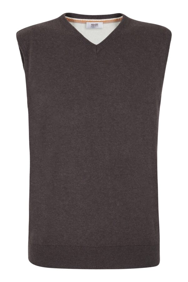 GILET UOMO IN MAGLIA, SCOLLO A V - immagine 5