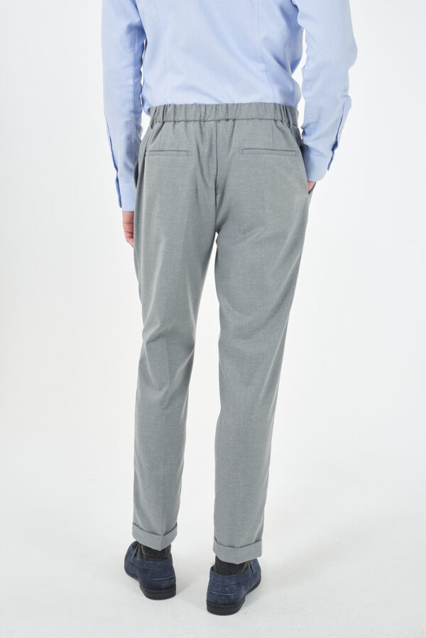 PANTALONE UOMO CON COULISSE ED ELASTICO FIANCHI - immagine 2