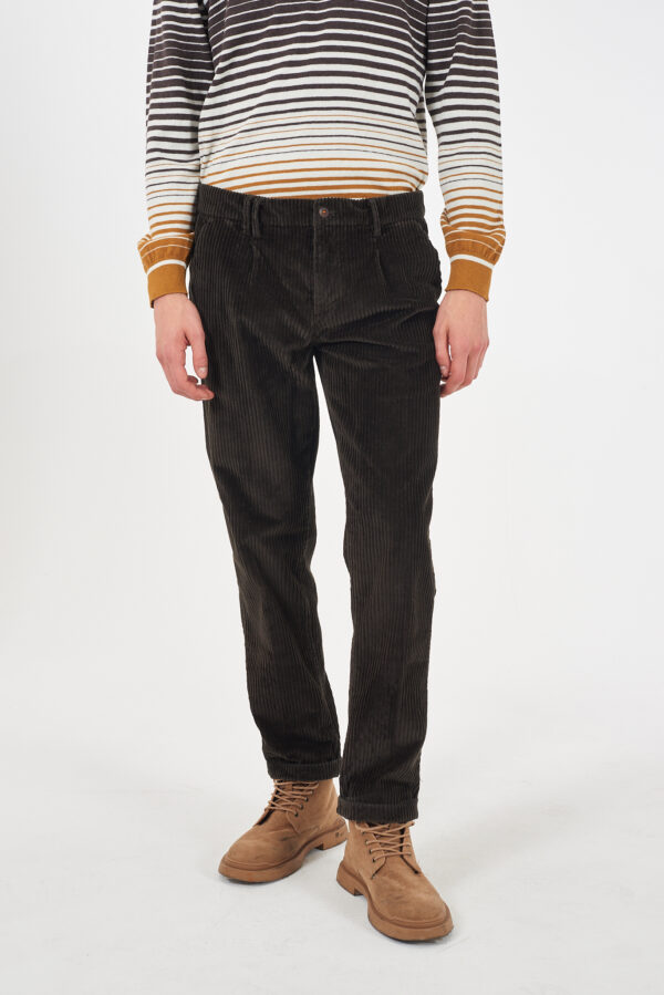 PANTALONE UOMO CHINOS,PINCES CAVAGLIA, RISVOLTO